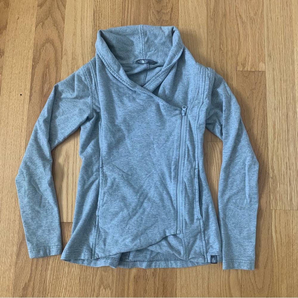 Women's‎ The North Face Grey Side Zip Cotton Sweater/Jacket Size XS